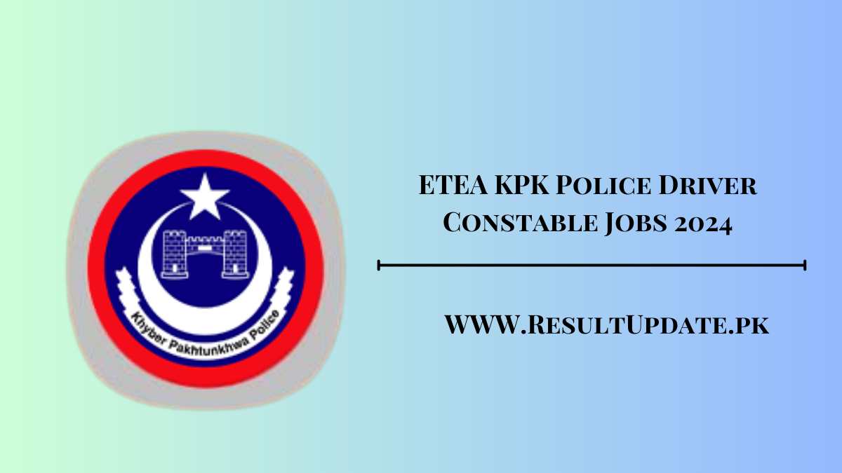 ETEA KPK Police Driver Constable Jobs 2024