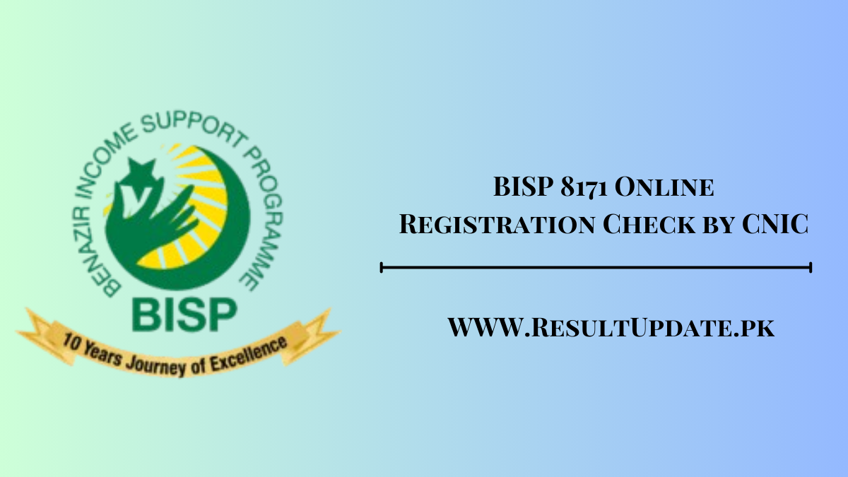 BISP 8171 Online Registration Check by CNIC Now